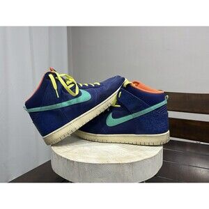 Nike Dunk High Deep Royal Blue Crystal Mint Electric Yellow 317982-413 Men Sz 12
